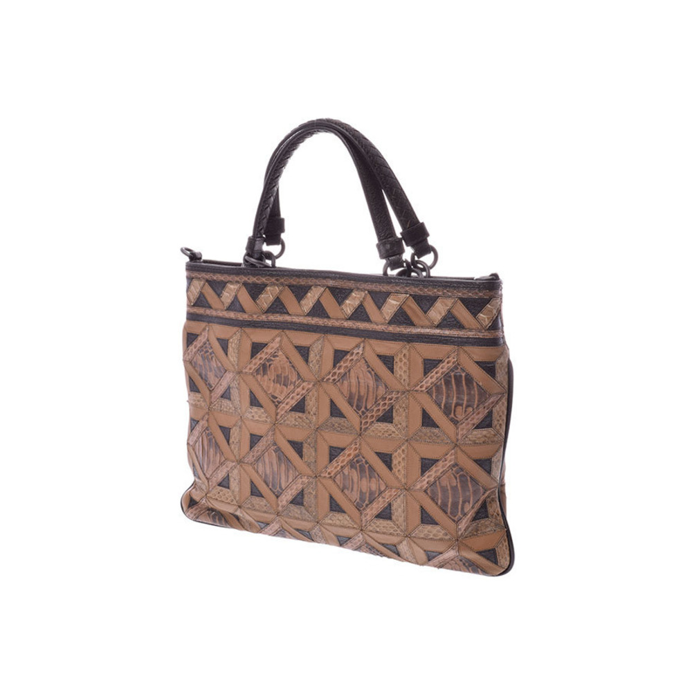 Bottega Veneta Strap Python Brown Leather Handbag - image 2